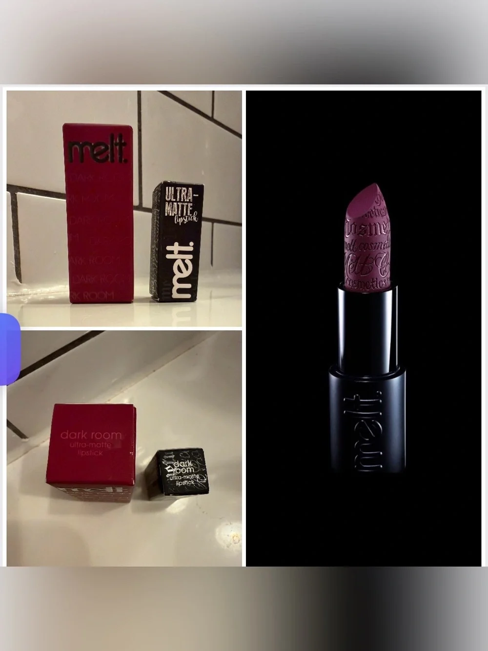 MELT COSMETICS Ultra Matte Lipstick- Dark Room FULL SIZE and Mini